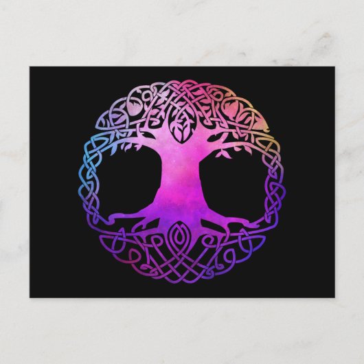 Kleurrijke Keltische levensboom Briefkaart (Voorkant)
