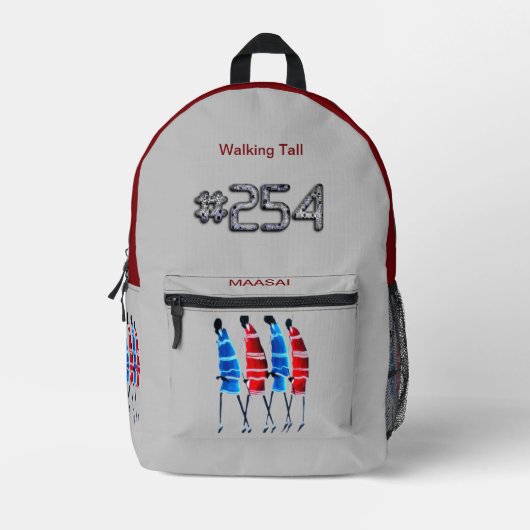 Kleurrijke Kenia Maasai Traditionele Kunst Wandele Bedrukte Rugzak (Voorkant)