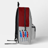 Kleurrijke Kenia Maasai Traditionele Kunst Wandele Bedrukte Rugzak (Links)