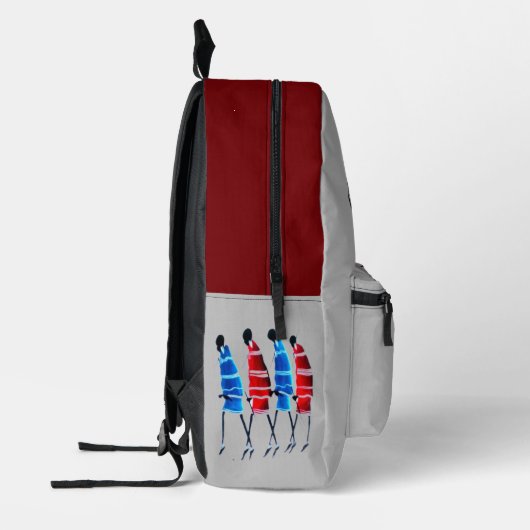 Kleurrijke Kenia Maasai Traditionele Kunst Wandele Bedrukte Rugzak (Links)