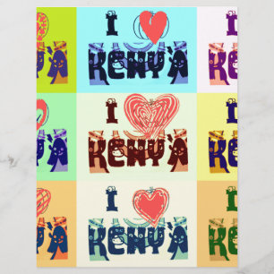 Kleurrijke Kenia Vibrant Ik hou van Kenia Pop Art