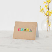 Kleurrijke Kente doek van Ghana Afrika Notecard Kaart (Gele Bloem)