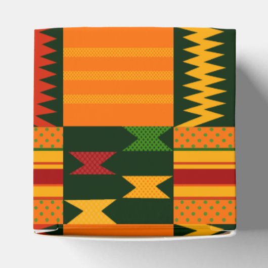 Kleurrijke Kente Favor Box Bedankdoosjes (Bovenkant)