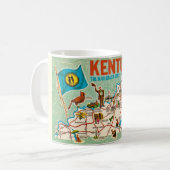 Kleurrijke  Kentucky Kaart Mok (Voorkant links)