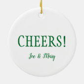 Kleurrijke keramische kerstbal keramisch ornament (Achterkant)