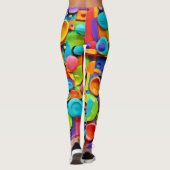 Kleurrijke keramische kunst leggings (Achterkant)