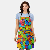 Kleurrijke Keramische Kunst Schort (Gedragen)