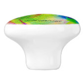Kleurrijke keramische romp knop (Zijkant)