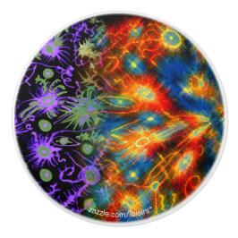 Kleurrijke keramische romp knop