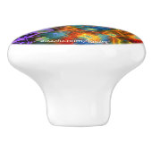 Kleurrijke keramische romp knop (Zijkant)