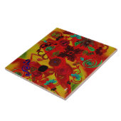 Kleurrijke keramische Tegel Tegeltje (Zijkant)