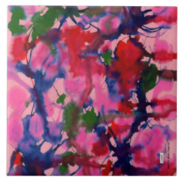 Kleurrijke keramische Tegel Tegeltje