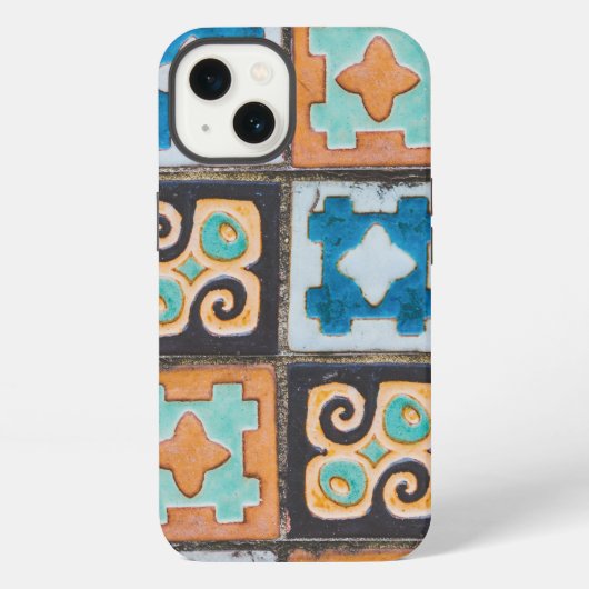 Kleurrijke Keramische Tegels Patroonontwerp iPhone Hoesje (Achterkant)