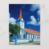 Kleurrijke kerk op het eiland Tahaa in de Briefkaart (Voorkant)