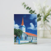 Kleurrijke kerk op het eiland Tahaa in de Briefkaart (Staand voorkant)