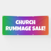 Kleurrijke Kerk Rummage Sale Banner (Horizontaal)