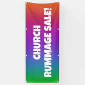 Kleurrijke Kerk Rummage Sale Banner (Verticaal)