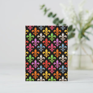 Kleurrijke Kerkermeisjes Bloemen Zwart Briefkaart
