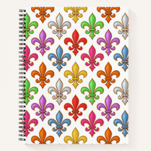 Kleurrijke Kerkermeisjesbloemen Wit Notitieboek