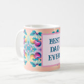 Kleurrijke kers met beste vader ooit koffiemok (Voorkant links)