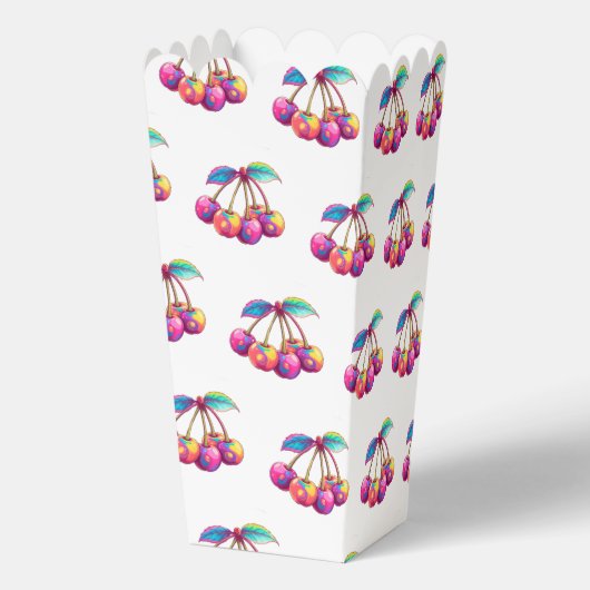 Kleurrijke kersen bedankdoosjes (Achterkant)