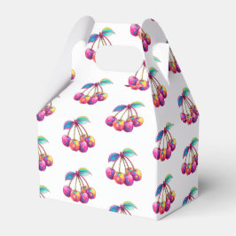 Kleurrijke kersen bedankdoosjes