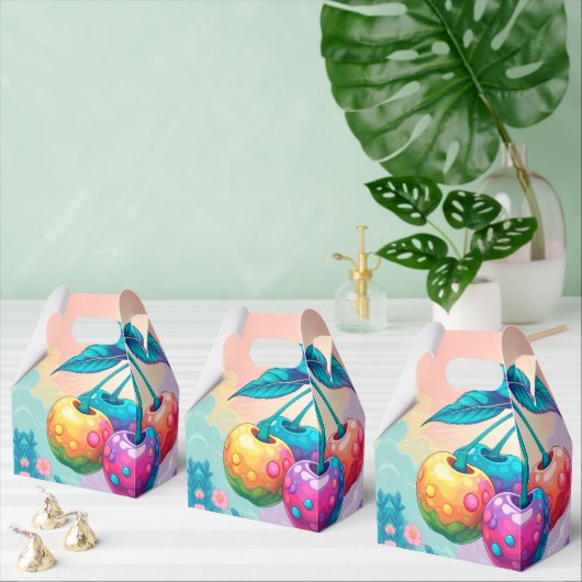 Kleurrijke kersen bedankdoosjes (Meervoudige)