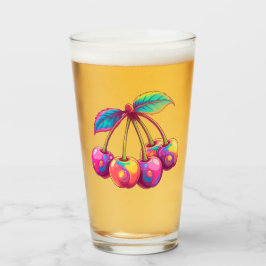 Kleurrijke kersen glas