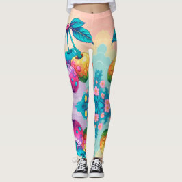 Kleurrijke kersen leggings