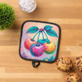 Kleurrijke kersen pannenlap (Top down)