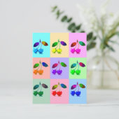 Kleurrijke kersen - Pop kunst Briefkaart (Staand voorkant)