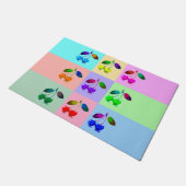 Kleurrijke kersen - Pop kunst Deurmat (Schuin)