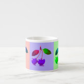 Kleurrijke kersen - Pop kunst Espresso Kop (Voorkant)