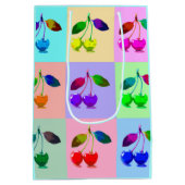Kleurrijke kersen - Pop kunst Medium Cadeauzakje (Achterkant)