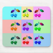 Kleurrijke kersen - Pop kunst Muismat (Voorkant)