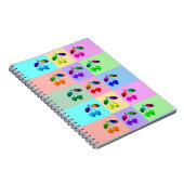 Kleurrijke kersen - Pop kunst Notitieboek (Rechterzijde)