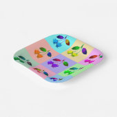 Kleurrijke kersen - Pop kunst Papieren Bordje (Gebogen)