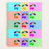 Kleurrijke kersen - Pop kunst Planner (Voorkant)