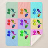 Kleurrijke kersen - Pop kunst Sherpa Deken (Voorkant)