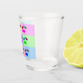 Kleurrijke kersen - Pop kunst Shot Glas (Rechts)