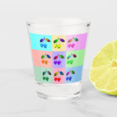 Kleurrijke kersen - Pop kunst Shot Glas (Voorkant)