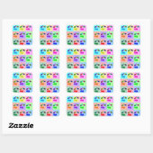 Kleurrijke kersen - Pop kunst Vierkante Sticker (Vel)