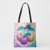 Kleurrijke kersen tote bag (Voorkant)