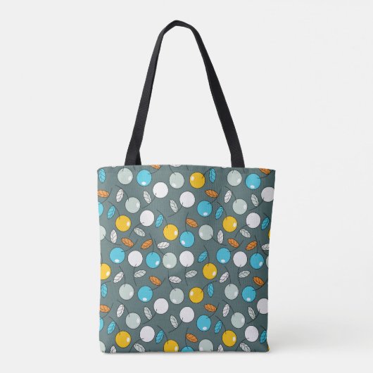 Kleurrijke kersen tote bag (Achterkant)