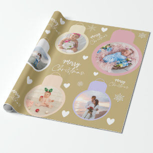 Kleurrijke Kerst Bell aangepaste naam en Ornamente Cadeaupapier