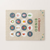 Kleurrijke Kerst Bingo puzzel Legpuzzel (Horizontaal)
