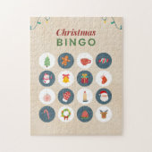 Kleurrijke Kerst Bingo puzzel Legpuzzel (Verticaal)