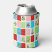 Kleurrijke kerst blikjeskoeler (Blikje Voorkant)