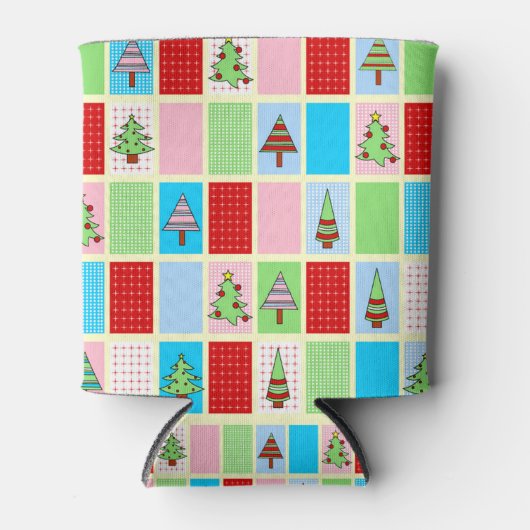 Kleurrijke kerst blikjeskoeler (Voorkant)