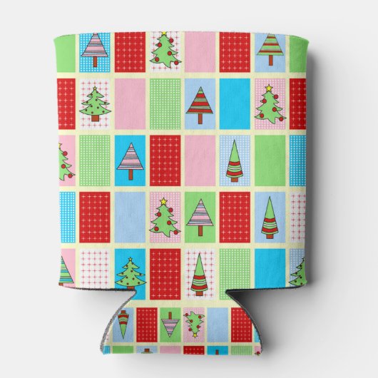 Kleurrijke kerst blikjeskoeler (Achterkant)